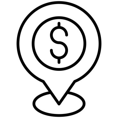 konum pin web simgesi basit illüstrasyon