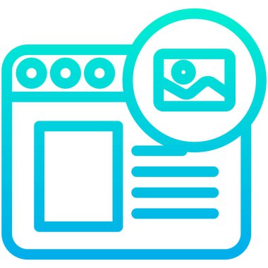 Açık kitap. Web simgesi basit illüstrasyon