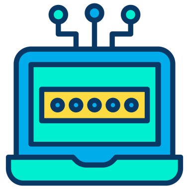 dizüstü bilgisayar simgesi, vektör illüstrasyonu