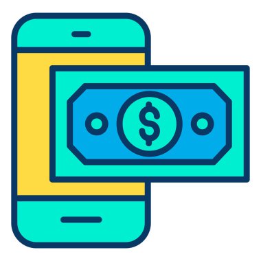 Para için. Web simgesi basit illüstrasyon