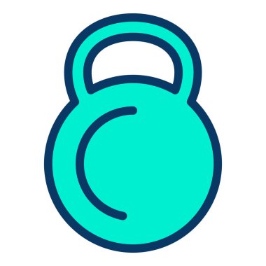 Kettlebell ikonu. Basit resimleme