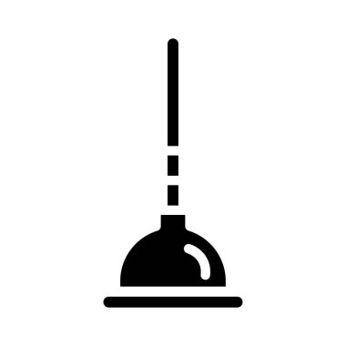 Tesisatçı minimalist vektör simgesi beyaz üzerine izole edildi 