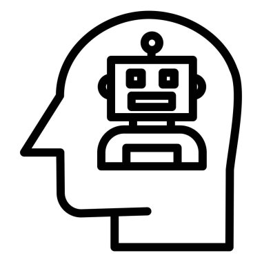 robot. Web simgesi basit illüstrasyon 