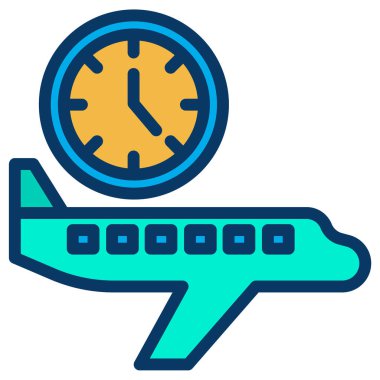 Basit uçuş simgesi, vektör illüstrasyonu