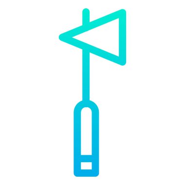 Beyaz arkaplanda basit çekiç vektör resimleme