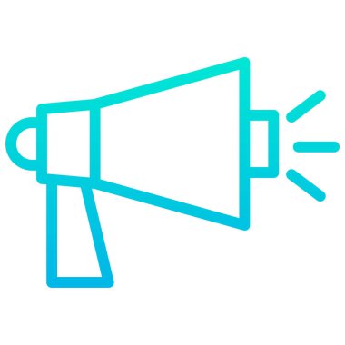 megafon simgesi, vektör illüstrasyonu