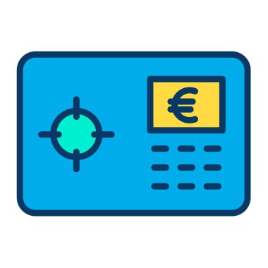 Avro para birimi kavramı basit sanat vektörü illüstrasyonu 