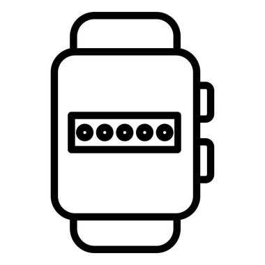 Basit Smartwatch simgesi, vektör illüstrasyonu