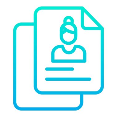 Basit UI profili simgesi, vektör illüstrasyonu