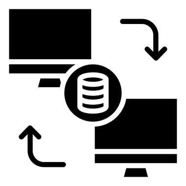 Bilgisayar. Web simgesi basit illüstrasyon