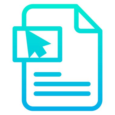 Beyaz arkaplanda basit belge vektör resimleme