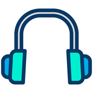 kulaklık simgesi, vektör illüstrasyonu