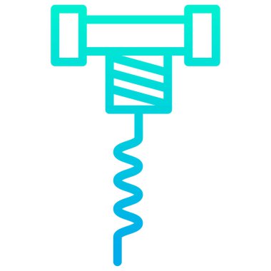 Tirbuşon. Web simgesi vektör illüstrasyonu