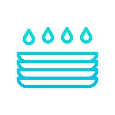 Su damlası ikon vektörü. İnce çizgi işareti. izole edilmiş sınır sembolü çizimi