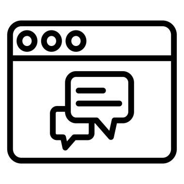 Konuş. Web simgesi basit illüstrasyon