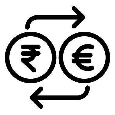 Avro para birimi kavramı basit sanat vektörü illüstrasyonu 