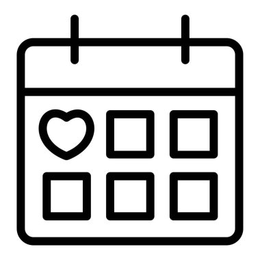 Takvim. Web simgesi basit illüstrasyon