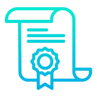 Sertifika. Web simgesi basit illüstrasyon