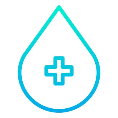 Tıbbi bir ikonun vektör çizimi. Kan!