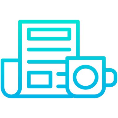 Gazete. Web simgesi basit illüstrasyon