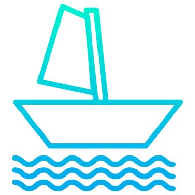 Tekne. Web simgesi basit illüstrasyon