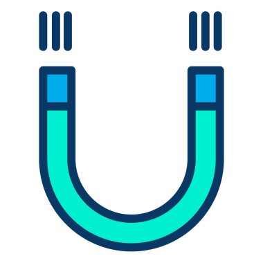 Magnet web simgesi basit vektör illüstrasyonu