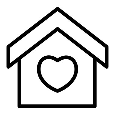 Ev. Web simgesi basit illüstrasyon