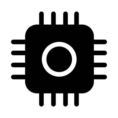 Mikroçip Web simgesi basit vektör illüstrasyonuName