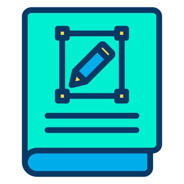 Kitap. Web simgesi basit illüstrasyon