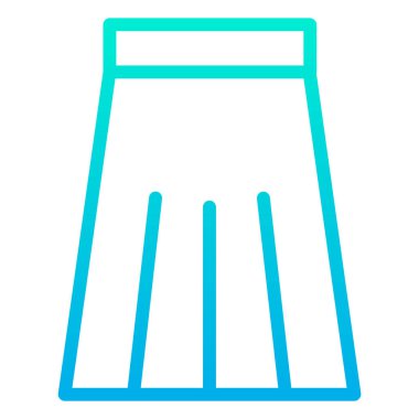 Etek, minimalist vektör simgesi beyaz üzerine izole