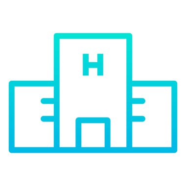 Hastane. Web simgesi basit illüstrasyon