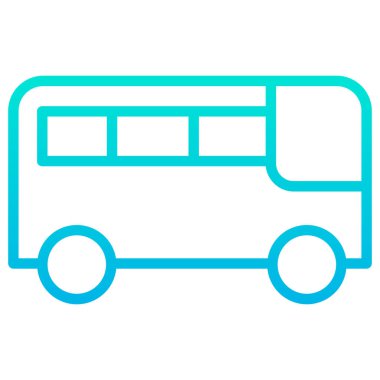 Otobüs. Web simgesi basit illüstrasyon