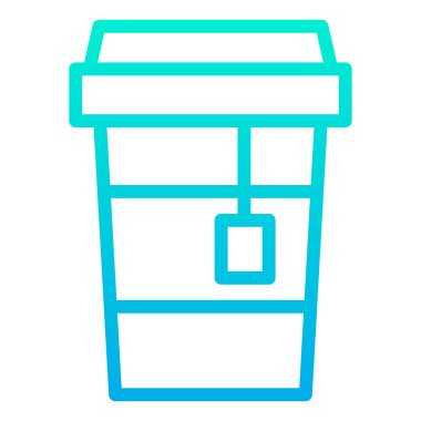 kahve fincanı simgesi, vektör illüstrasyonu