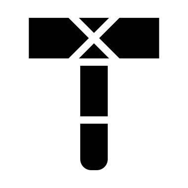 Beyaz arkaplanda basit çekiç vektör resimleme