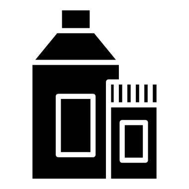 Süt. Web simgesi basit illüstrasyon