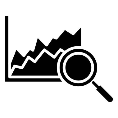 Pazar Araştırması web simgesi basit vektör illüstrasyonu