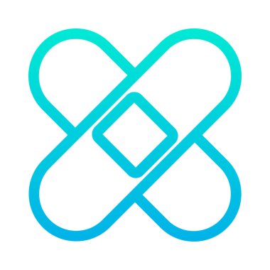 vektör bandaj tıbbi simgesi, basit işaret