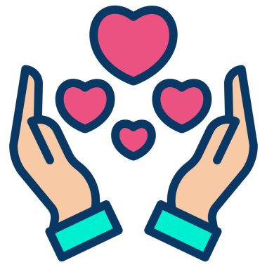 Aşk web simgesi basit vektör illüstrasyonu