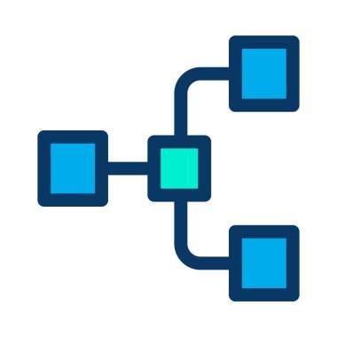 akış ağ simgesi, vektör illüstrasyonu
