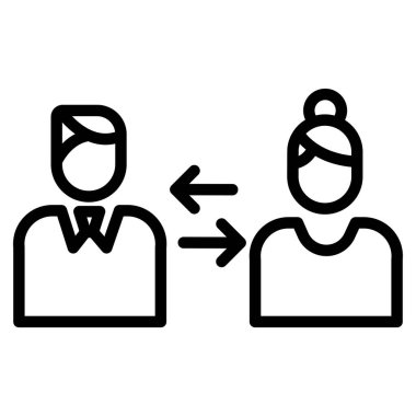 İş ve yönetim ikonu. Basit resimleme