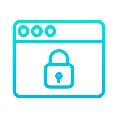 Tarayıcı web simgesi. Vektör çizim