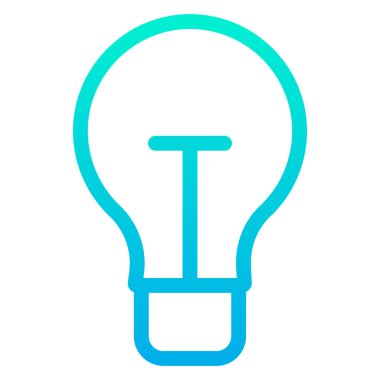 Beyaz arkaplanda basit ampul vektör resmetmesi