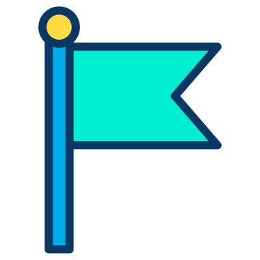 bayrak simgesi, vektör illüstrasyonu