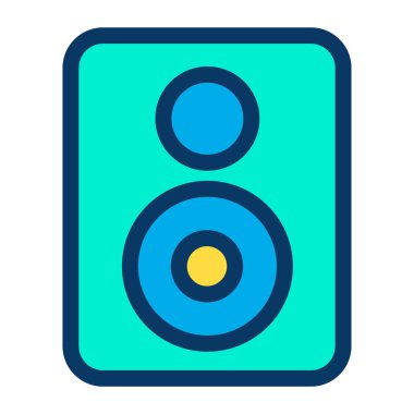  Hoparlör, beyaz arkaplanda basit vektör simgesi