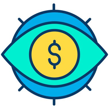 Dolar. Web simgesi basit illüstrasyon