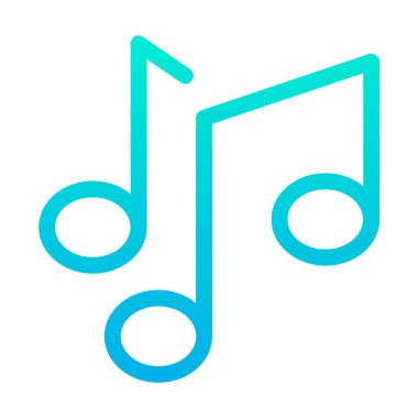 Müzik. Web simgesi basit illüstrasyon