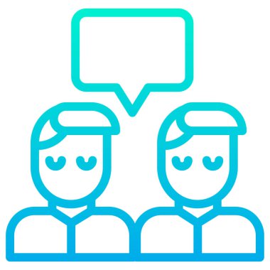 Man Diyalog Web simgesi basit vektör illüstrasyonu