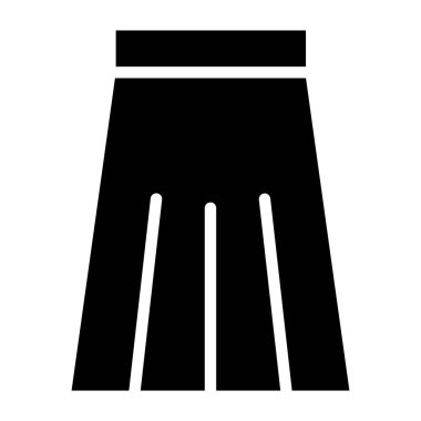 Etek, minimalist vektör simgesi beyaz üzerine izole