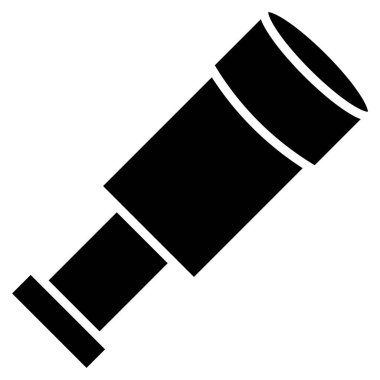 spyglass çizgi vektör simgesi.