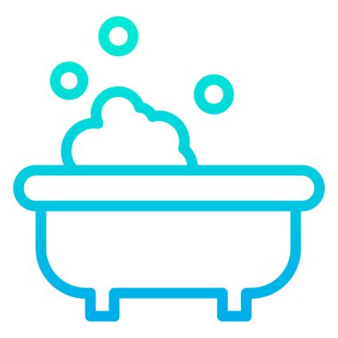 Banyo yap. Web simgesi vektör illüstrasyonu